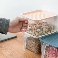 在飛比找樂天市場購物網優惠-3個裝 透明密封罐塑料帶蓋保鮮盒食品收納盒【聚寶屋】