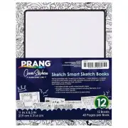 Prang Sketch Smart Sketch Book White 11" x 8.5" 40 Pages 12 Books