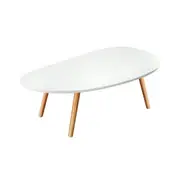 SOGA 80x40cm White Living Room Nordic Coffee Table Simple Modern Home Style