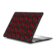 MacBook Air 13-inch (M1 / Intel) Impact Case Modern Cherries Red and Gray Fruity Pattern on Charcoal Black