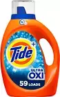 Tide Ultra Oxi Liquid Laundry Detergent, HE Compatible, 59 Loads, 84 Fl Oz, Tide