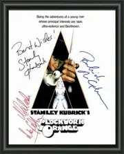 Clockwork Orange Cast SIGNED Stanley Kubrick - A4 PHOTO POSTER