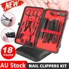 18pcs Manicure Set art Nail Grooming Clippers Tools Kit Pedicure Stainless Steel