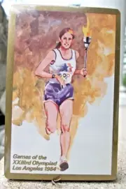 1980 NEW SEALED Los Angeles Olympics Officially Playing Cards #5 Runner & Torch