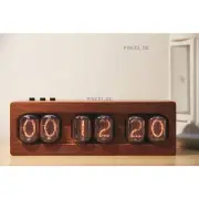 IN12 Nixie Tube Clock Creative Retro Digital Clock DIY Decoration African Padauk
