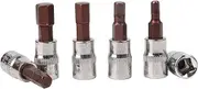 6 Pcs 1/4-Inch Drive Metric Hex Bit Socket Set for Factory & Repair Shop Socket Bit