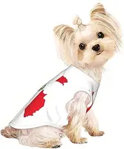 Peru Flag Map print Dog Shirts for Small Dogs Stretchy T-Shirts Lightweight Tank Top Sleeveless Striped Vest