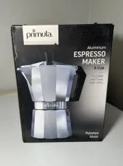 Italian Cuban Style Espresso Maker Aluminum 6 Cup High Quality Coffee Primula