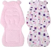 Stroller Liner – Reversible Thick Cotton Mat with Soft Padding | Comfortable Insert for Pushchair, Car Seat, Breathable Travel Cushion, Baby Carriage Chair Pad for Daily Outdoor Use