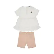 [MONCLER] MONCLER Stretch jersey two-piece set Kids 9-12M 9-12M White