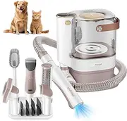 Mavpet 3.2L Dog Grooming Kit & Vacuum Suction, 3 Level Dog Hair Vacuum Groomer with Dog Clippers for Thick Coats, Pet Vacuum for Shedding Grooming Including 6 Tools for Dogs Cats