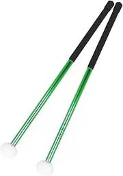 Kisangel 2pcs Drum Mallets with Felt Head Ergonomic Drum Sticks for Percussion Instruments Stylish for Practice and Performance