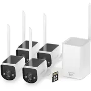 Swann MaxRanger4K with Long Range Wireless Solar Security System [4 Pack]
