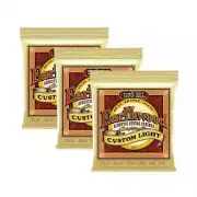 3 Sets Ernie Ball Cst. Lt Earthwood 80/20 Bronze Acoustic Guitar Strings 11.5-54