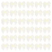 50Pcs 1" Mini Satin Ribbon Bows for DIY Craft Party Decoration Pale Cream