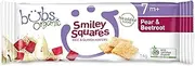 Bubs Organic Pear & Beetroot Smiley Squares, Rice & Quinoa Baby Snacks, For Babies 7+ Months, 14g