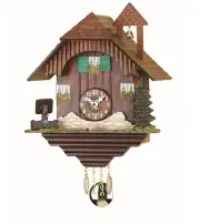 Kuckulino Black Forest Clock Black Forest House with quartz mov.. TU 2039 PQ NEW
