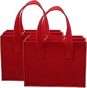 CRILSTYLEO 6 Compartment Felt Wine Bottle Tote Bag Portable Storage Bag for Red/Wine Present Tote