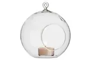 My Decorations 50 X Wholesale Lot Of Hanging Clear Glass Ball Tealight Candle Holder 8Cm Diameter / High Wedding Globe Terrarium Succulent Plant Mini