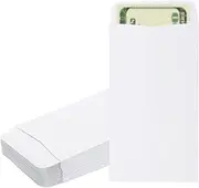 uxcell Money Envelope, 50 Pack 6.5" x 3.5" Cash Envelopes Money Holder Bags Budgeting Saving Challenge Letter for Gift Coins Checks Tickets Jewelry Passport Card, White