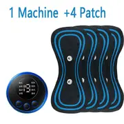 EMS Neck Massager Rechargeable Cervical Massage Sticker Patch 8 Mode 19 Gears Pulsed Therapy Instrument Tens Muscle Stimulator Pain Relief 1 Machin...