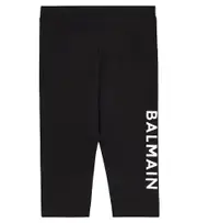 [Balmain Kids] Balmain Kids Baby logo cotton-blend leggings M 3 black