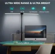 Double Head LED Desk Lamp Office Lighting Gooseneck Dimmable 900 Lumens NEW
