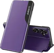 Mobile Phone Case for Samsung Galaxy A35 Case Clear View Foldable Leather Flip Protective Case Galaxy A35 Case with Stand 360° Shockproof and Scratch-Resistant Flip Case for Samsung A35 5G Case 6.6