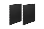 2x Derwent Academy Art Craft PP Cover Visual Art Diary A3 Portrait 120pg Black