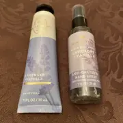 Bath & Body Works Lavender & Vanilla Hand Cream & Mini Spray Hand Sanitizer
