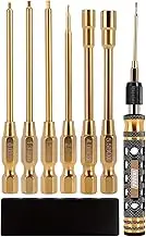 INJORA RC Tool Kit 6 in 1 Screwdriver Quick Change Allen Key Hexagon Screwdrivers for SCX24 Gladiator Bronco C10 JLU Deadbolt FMS FCX24 Micro Crawler Car