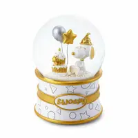 在飛比找momo購物網優惠-【JARLL 讚爾藝術】Snoopy史努比生日水晶球音樂盒(