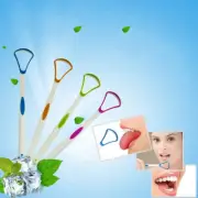 Tongue scraper oral dental care plastic tongue cleaner brush tool f`UU