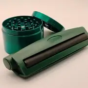 Set (2pcs) GREEN Pre Roll Grinder and King Size Rolling Machine
