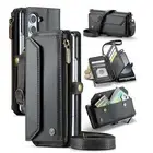 For Samsung Z Fold 6 5 4 3 Magnetic Leather Crossbody Strap Wallet Stand Case