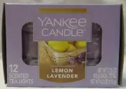 Yankee Candle 12 Scented Tea Light T/L Box Candles LEMON LAVENDER