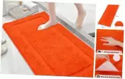 Super Soft Bathroom Rug Runner Mat Non Slip Bath Rug Microfiber 20"x47" Orange