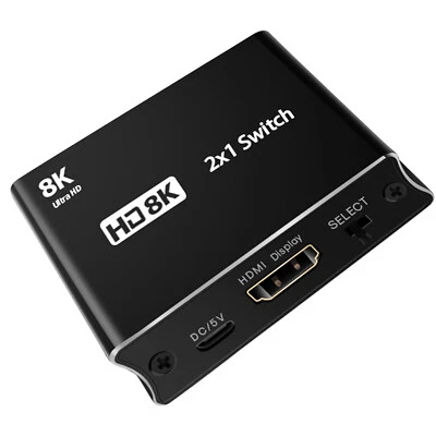 High Speed HDMI 8K 4K 1080P 2 In 1 Out Switch Adapter Screen Converter Splitter