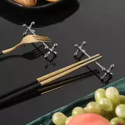 2 Pcs Cutlery Holder Elegant Chopsticks Rest Fork Rack Travel
