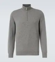[Brunello Cucinelli] Brunello Cucinelli Cashmere half-zip sweater AU 93 grey