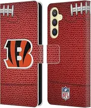 Head Case Designs Officially Licensed NFL Football Cincinnati Bengals Graphics Leather Book Wallet Case Cover Compatible with Samsung Galaxy S23 FE 5G