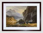 Albert Bierstadt Indians Spear Fishing Old Master Framed Wall Art Print