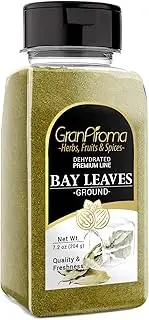 GranAroma Ground Bay Leaves, 7.2 oz, Savory Flavor, Soups & Sauces, Pickling Spice
