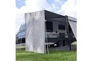 Caravan Awning BBQ Porch Extension with Shade Screen Kit Inc Poles, Pegs & Ropes