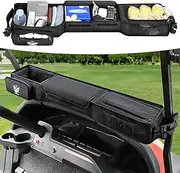Foldable Golf Cart Inner Front Storage Basket, 1680D Oxford-Fabric Universal No-Drilling Golf Cart Dash Organizer Compatible with EZGO Club Car Drive Kandi Yamaha