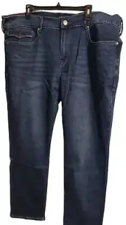 True Religion Geno Relaxed Slim Jeans W42 L32 Denim Logo No Flap SN Mens