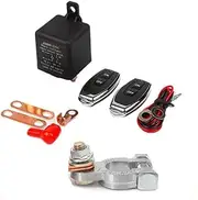 Remote Battery Disconnect Switch 12V 200A Car Kill Switch Anti-Theft Remote Control Switch Relay Fobs 2 Key Fit for Auto Truck Boat(Normal Type)