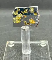 GEM QUALITY SEYMCHAN METEORITE PALLASITE PARTIAL SLICE 7,33 g