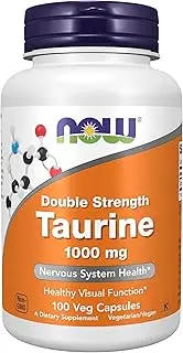 NOW Taurine 1000 mg,100 Veg Capsules
