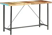 Solid Wood Reclaimed Bar Table - Dining Room, Kitchen, Table, Set, Extendable, Farmhouse, 180 x 70 x 107 cm